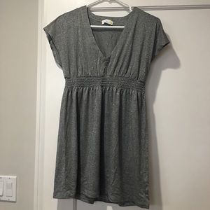Silver V-neck Dress